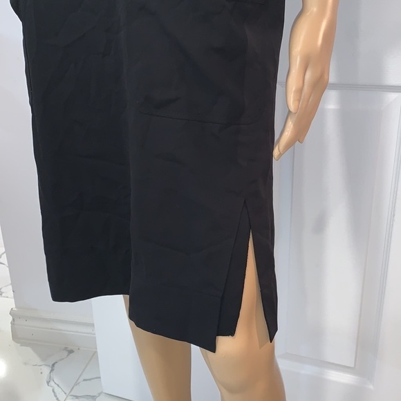 ARITZIA Babaton black short sleeves pockets slit mini tunic dress size XXS - Picture 5 of 13